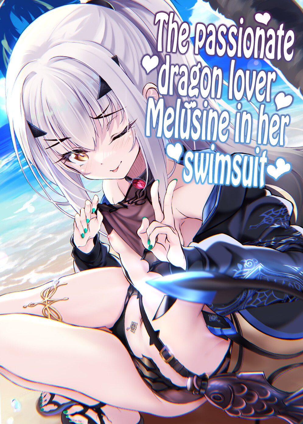 Hentai Manga Comic-he passionate dragon lover Melusine in her swimsuit-Read-1